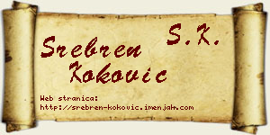 Srebren Koković vizit kartica